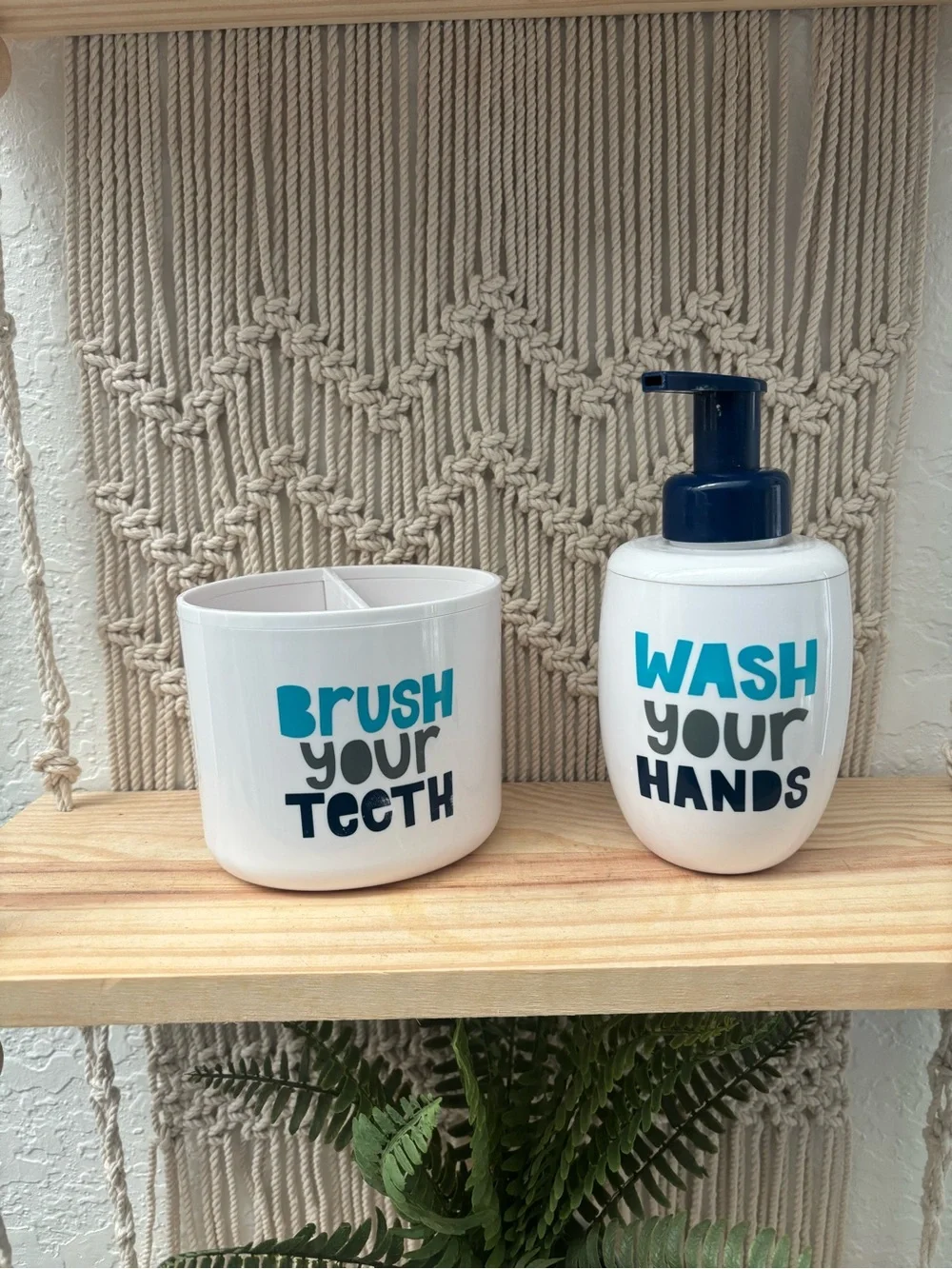 Kids Pillowfort Toothbrush Holder and Soap Dispenser